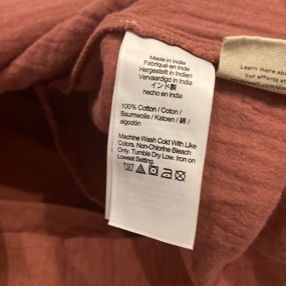 Madewell 100% Cotton Gauze Lightspun Butterfly Square Neck Mini Pink Dress Sz XS - Picture 7 of 8